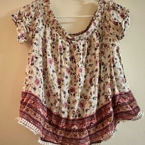 Rewind Cream Ruffled Blouse with Relaxed Fit